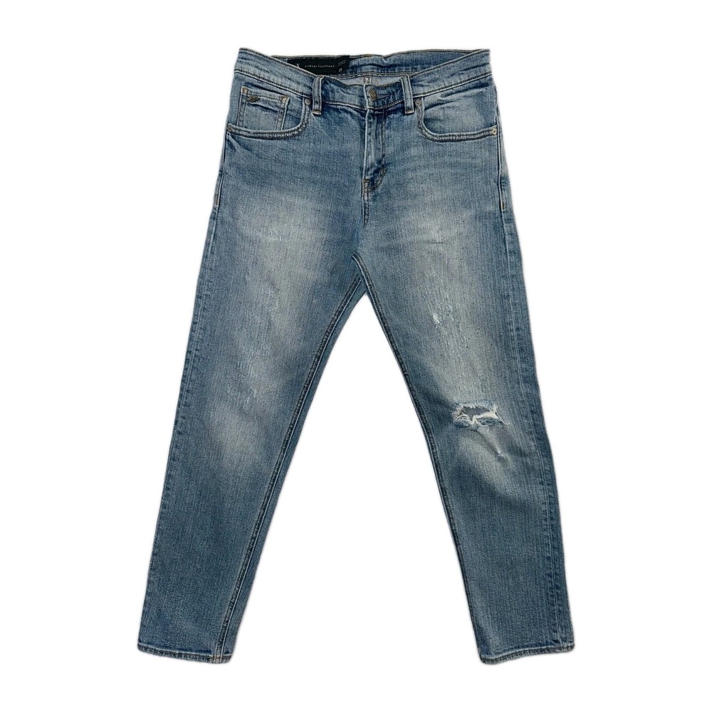 Armani Exchange Jeans Womens‎ Size 26 Boyfriend Slim Stretch Denim Blue